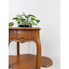 Load image into Gallery viewer, French Provincial Planter Box Stand Side Table Copper Tray Vintage Pair
