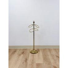 Load image into Gallery viewer, Vintage Towel Rack Brass Regency Freestanding Scarf Rack Hollywood Regency MCM