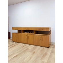 Load image into Gallery viewer, Stanley Buffet/Credenza Wine Rack w/ Lighted Bar MCM Entertainment Console