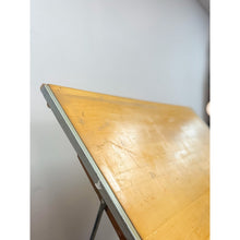 Load image into Gallery viewer, Vintage Drafting Table Mayline Pivot Tilt Blonde Wood Artist Architect MCM
