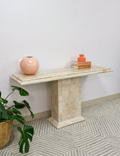 Load image into Gallery viewer, Tessellated Stone Console Table