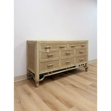Load image into Gallery viewer, Coastal Ficks Reed Faux Bamboo Woven Nine Drawer Dresser, Wicker