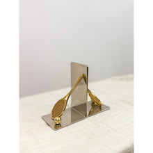Load image into Gallery viewer, Vintage Mid-Century Modern Brass Racket Bookends MCM Style Art Deco