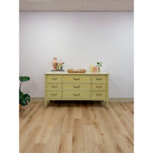 Load image into Gallery viewer, Coastal Henry Link Bali Hai Green Faux Bamboo 9 Drawer Dresser Hollywood Regency