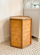 Load image into Gallery viewer, Hexagon Parquet Bamboo Side Table