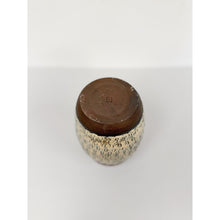 Load image into Gallery viewer, Studio Pottery Speckled Brown Jar Pair Red Detail Lids Vintage MCM