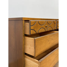 Load image into Gallery viewer, Vintage MCM Bassett Style Nine Drawer Dresser with Wood Inlays Collectable Retro