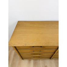 Load image into Gallery viewer, Vintage Davis Furniture MCM Atomic 8 Drawer Dresser With Wood Pulls Clean Lines