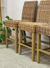 Load image into Gallery viewer, Set of 4 Woven Barstools