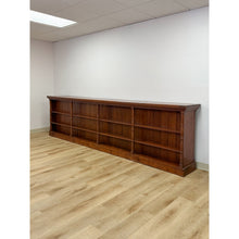 Load image into Gallery viewer, 1 of 1 Handmade Burlwood MCM Double Sided Shelf Room Divider 12 ft Extra Long