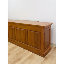 Load image into Gallery viewer, Antique Style Oak Office Credenza with Locking Doors and Finished Back