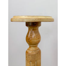 Load image into Gallery viewer, Italian Pickled Pine Pedestal Rustic Antique Farmhouse Plant Stand