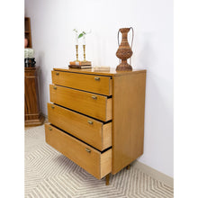 Load image into Gallery viewer, Stanley Blonde Tallboy Dresser Mid-Century Wood Bedroom Storage 36" Wide