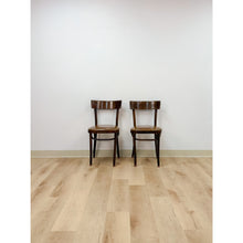Load image into Gallery viewer, Pair of Vintage MCM Walnut Bentwood Chairs, Curved Wood Accent Seating