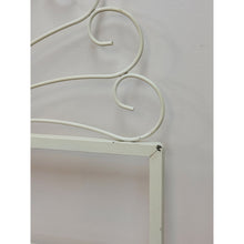 Load image into Gallery viewer, Pair of White Wrought Iron Twin Headboards French Country Farmhouse Whimsical