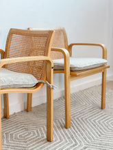 Load image into Gallery viewer, Pair of Italian Bentwood Cane Chairs