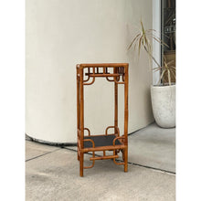 Load image into Gallery viewer, Bamboo Planter Stand Vintage Hollywood Regency Chinoiserie Tall Coastal