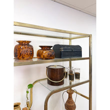 Load image into Gallery viewer, Vintage Milo Baughman Style Brass Tone Etagere Shelf Vintage Hollywood Regency