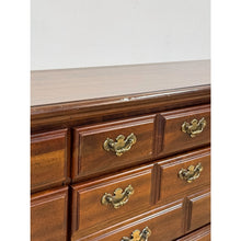 Load image into Gallery viewer, Vintage Dresser American Drew Nine Drawer Lowboy Traditional Brass Hardware