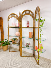 Load image into Gallery viewer, Arched Rattan Room Divider Shelf