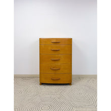 Load image into Gallery viewer, Heywood Wakefield MCM Tallboy 5-Drawer Dresser Pre-WWII Vintage 32" Wide