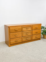 Load image into Gallery viewer, 9 Drawer Cane Front Dresser