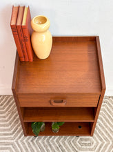 Load image into Gallery viewer, Danish Teak Rolling Side Table