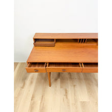 Load image into Gallery viewer, Peter Lovig Nielsen MCM Desk Folding Top Shelving Rare Danish Modern Office Desk