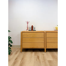 Load image into Gallery viewer, Custom Oak 6-Drawer Dresser Butcher Block Top Vintage Handcrafted Bedroom Piece