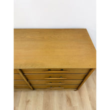Load image into Gallery viewer, Vintage Davis Furniture MCM Atomic 8 Drawer Dresser With Wood Pulls Clean Lines
