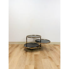 Load image into Gallery viewer, Milo Baughman Style Tubular Chrome Swivel Coffee Table Smokey Glass MCM