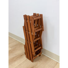 Load image into Gallery viewer, Collapsible Teak Ten Bottle Wine Rack Vintage MCM Danish Modern Bar Piece