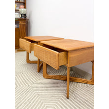 Load image into Gallery viewer, Very Rare Lane Perception MCM Oak Nightstands Cane Drawers Vintage Mid Century