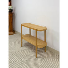 Load image into Gallery viewer, Modern Two-Tier Natural Wood Console Table Entryway Sofa Table 36"