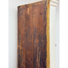 Load image into Gallery viewer, Antique Painted White Corner China Cabinet Pane Glass Door 1800s Display Cabinet