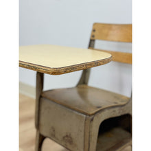 Load image into Gallery viewer, Antique Industrial Kids School Desk Adjustable Vintage Cast Iron Wood