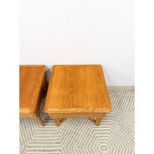 Load image into Gallery viewer, Very Rare Lane Perception MCM Oak Nightstands Cane Drawers Vintage Mid Century