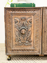 Load image into Gallery viewer, Antique Door Rolling Storage Cabinet