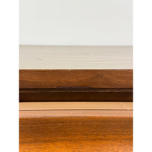 Load image into Gallery viewer, Vintage MCM Walnut Five Drawer Dresser Tallboy Sculpted Pulls, Dovetail Joinery