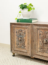 Load image into Gallery viewer, Antique Door Rolling Storage Cabinet