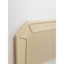 Load image into Gallery viewer, Vintage Pencil Reed Beige King Headboard Coastal Boho Hollywood Regency