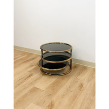 Load image into Gallery viewer, Milo Baughman Style Tubular Chrome Swivel Coffee Table Smokey Glass MCM