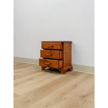 Load image into Gallery viewer, Vintage Mini Dresser Tiger Engraved Top Three Drawer Transitional Primitive