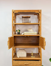 Load image into Gallery viewer, Vintage Rattan Etagere