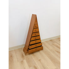 Load image into Gallery viewer, Rare MCM Teak Pyramid Apothecary Cabinet Vintage Danish Modern Traigular Storage