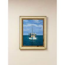 Load image into Gallery viewer, Buster Hall Bahamian Fishing Boat Original Painting Signed 1984 Coastal Nautical