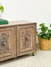 Load image into Gallery viewer, Antique Door Rolling Storage Cabinet