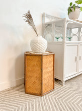 Load image into Gallery viewer, Hexagon Parquet Bamboo Side Table