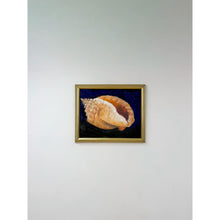 Load image into Gallery viewer, Conch Shell Still Life Original Painting Elinor White, Gold Frame Oil on Canvas