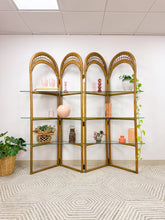 Load image into Gallery viewer, Arched Rattan Room Divider Shelf